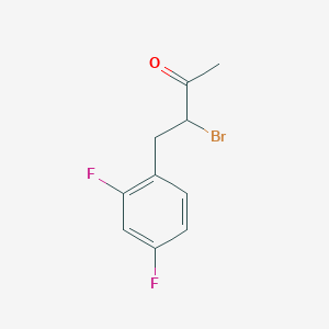 molecular formula C10H9BrF2O B1527500 3-溴-4-(2,4-二氟苯基)丁-2-酮 CAS No. 1247192-90-0