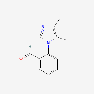 molecular formula C12H12N2O B15275004 2-(4,5-Dimethyl-1H-imidazol-1-YL)benzaldehyde 