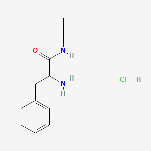 molecular formula C13H21ClN2O B1527501 2-Amino-N-(tert-butyl)-3-phenylpropanamide hydrochloride CAS No. 1236262-23-9