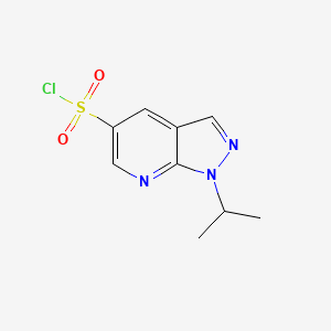 1-(propan-2-yl)-1H-pyrazolo[3,4-b]pyridine-5-sulfonyl chloride