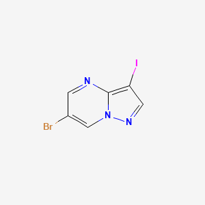 molecular formula C6H3BrIN3 B1527503 6-溴-3-碘吡唑并[1,5-a]嘧啶 CAS No. 1109284-33-4