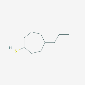 molecular formula C10H20S B15275041 4-Propylcycloheptane-1-thiol 