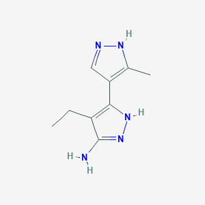 4-Ethyl-3-(5-methyl-1H-pyrazol-4-YL)-1H-pyrazol-5-amine