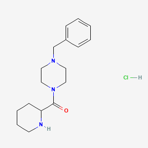 molecular formula C17H26ClN3O B1527507 (4-苄基-1-哌嗪基)(2-哌啶基)甲酮盐酸盐 CAS No. 1236266-59-3