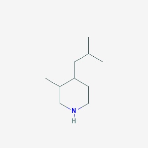 molecular formula C10H21N B15275117 3-Methyl-4-(2-methylpropyl)piperidine 