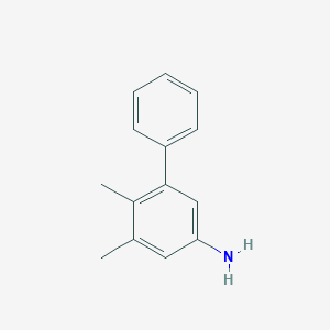 molecular formula C14H15N B15275131 3,4-Dimethyl-5-phenylaniline 