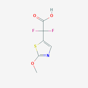 molecular formula C6H5F2NO3S B15275163 2,2-Difluoro-2-(2-methoxy-1,3-thiazol-5-yl)acetic acid 