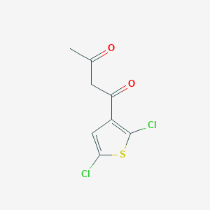 molecular formula C8H6Cl2O2S B15275209 1-(2,5-Dichlorothiophen-3-yl)butane-1,3-dione 