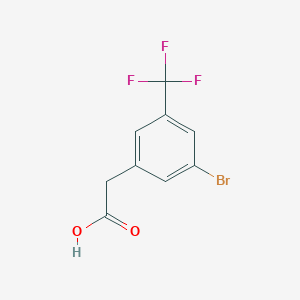 molecular formula C9H6BrF3O2 B1527523 3-溴-5-(三氟甲基)苯乙酸 CAS No. 1161362-01-1
