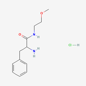 molecular formula C12H19ClN2O2 B1527526 2-氨基-N-(2-甲氧基乙基)-3-苯基丙酰胺盐酸盐 CAS No. 1236255-09-6
