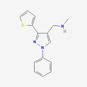 N-methyl-N-[(1-phenyl-3-thien-2-yl-1H-pyrazol-4-yl)methyl]amine