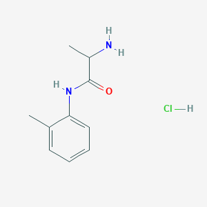 molecular formula C10H15ClN2O B1527530 2-Amino-N-(2-methylphenyl)propanamide hydrochloride CAS No. 35891-74-8
