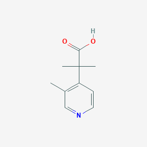 molecular formula C10H13NO2 B15275321 2-Methyl-2-(3-methylpyridin-4-yl)propanoic acid 