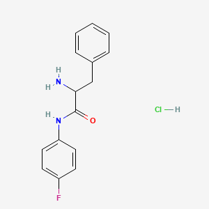 molecular formula C15H16ClFN2O B1527533 2-Amino-N-(4-fluorophenyl)-3-phenylpropanamide hydrochloride CAS No. 1236261-36-1