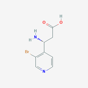 molecular formula C8H9BrN2O2 B15275354 (3R)-3-Amino-3-(3-bromopyridin-4-YL)propanoic acid 