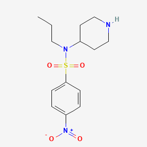 4-Nitro-N-(piperidin-4-yl)-N-propylbenzene-1-sulfonamide