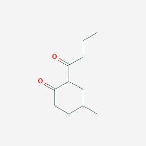 2-Butanoyl-4-methylcyclohexan-1-one