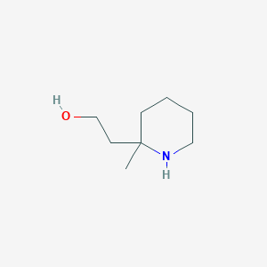 molecular formula C8H17NO B15275428 2-(2-Methylpiperidin-2-yl)ethan-1-ol 