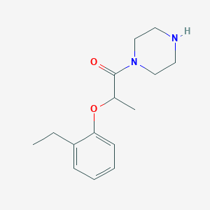 molecular formula C15H22N2O2 B15275437 2-(2-Ethylphenoxy)-1-(piperazin-1-yl)propan-1-one 