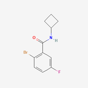 molecular formula C11H11BrFNO B1527545 2-bromo-N-cyclobutyl-5-fluorobenzamide CAS No. 1249204-78-1