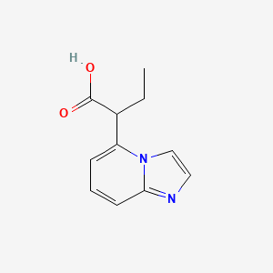 molecular formula C11H12N2O2 B15275476 2-{Imidazo[1,2-a]pyridin-5-yl}butanoic acid 