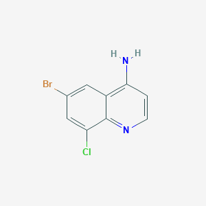 molecular formula C9H6BrClN2 B1527548 6-Bromo-8-chloroquinolin-4-amine CAS No. 1249380-96-8