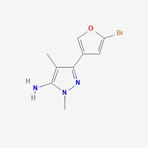 3-(5-Bromofuran-3-yl)-1,4-dimethyl-1H-pyrazol-5-amine