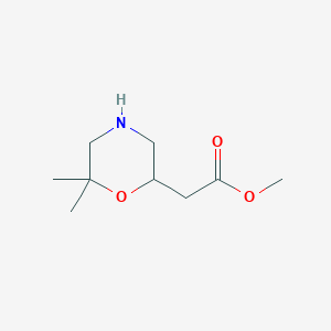 Methyl 2-(6,6-dimethylmorpholin-2-yl)acetate