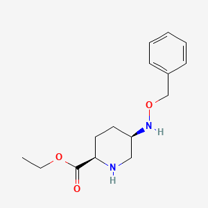 molecular formula C15H22N2O3 B15275511 (2R,5R)-Ethyl 5-((benzyloxy)amino)piperidine-2-carboxylate 