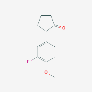 2-(3-Fluoro-4-methoxyphenyl)cyclopentan-1-one