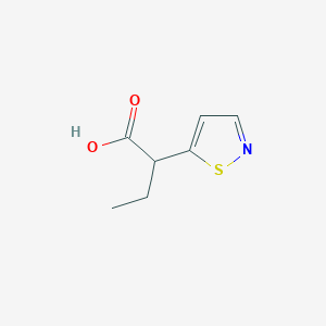 molecular formula C7H9NO2S B15275529 2-(1,2-Thiazol-5-yl)butanoic acid 