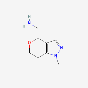 {1-methyl-1H,4H,6H,7H-pyrano[4,3-c]pyrazol-4-yl}methanamine