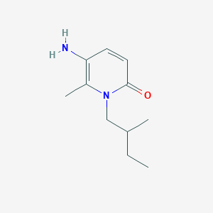 molecular formula C11H18N2O B15275559 5-Amino-6-methyl-1-(2-methylbutyl)-1,2-dihydropyridin-2-one 