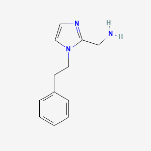 molecular formula C12H15N3 B1527559 [1-(2-phenylethyl)-1H-imidazol-2-yl]methanamine CAS No. 933722-03-3
