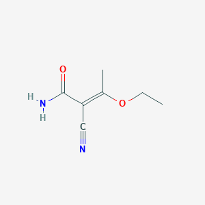 molecular formula C7H10N2O2 B15275596 (2E)-2-cyano-3-ethoxybut-2-enamide CAS No. 158951-24-7