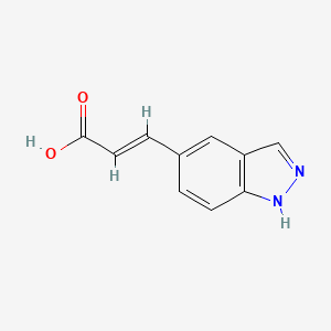 molecular formula C10H8N2O2 B15275599 (2E)-3-(1H-Indazol-5-yl)prop-2-enoicacid 