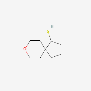 molecular formula C9H16OS B15275618 8-Oxaspiro[4.5]decane-1-thiol 