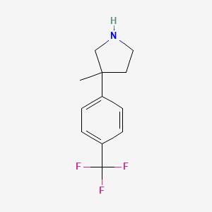 molecular formula C12H14F3N B1527562 3-Methyl-3-[4-(trifluoromethyl)phenyl]pyrrolidine CAS No. 1248089-24-8