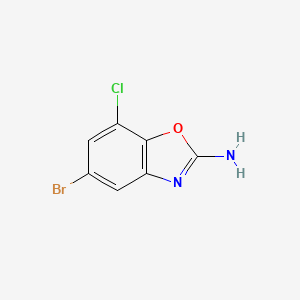 molecular formula C7H4BrClN2O B1527563 5-溴-7-氯-1,3-苯并噁唑-2-胺 CAS No. 1248045-93-3