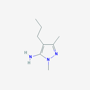 molecular formula C8H15N3 B15275681 1,3-dimethyl-4-propyl-1H-pyrazol-5-amine 