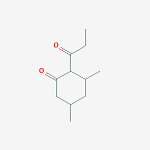 3,5-Dimethyl-2-propanoylcyclohexan-1-one