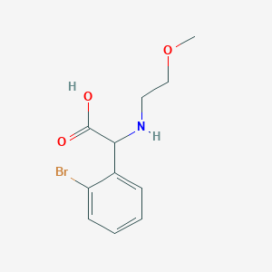 molecular formula C11H14BrNO3 B1527570 2-(2-溴苯基)-2-[(2-甲氧基乙基)氨基]乙酸 CAS No. 1250092-27-3