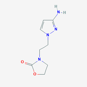 3-[2-(3-amino-1H-pyrazol-1-yl)ethyl]-1,3-oxazolidin-2-one