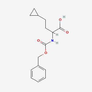 molecular formula C15H19NO4 B15275718 2-(Benzyloxycarbonylamino)-4-cyclopropyl-butanoic acid 