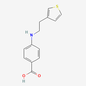 B1527572 4-{[2-(Thiophen-3-yl)ethyl]amino}benzoic acid CAS No. 1455970-53-2