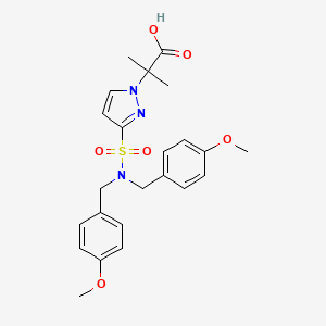 2-(3-(N,N-Bis(4-methoxybenzyl)sulfamoyl)-1H-pyrazol-1-yl)-2-methylpropanoic acid