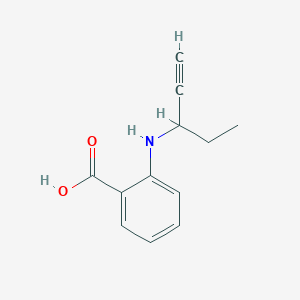 molecular formula C12H13NO2 B15275739 2-[(Pent-1-yn-3-yl)amino]benzoic acid 