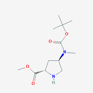 Methyl (2S,4R)-4-((tert-butoxycarbonyl)(methyl)amino)pyrrolidine-2-carboxylate