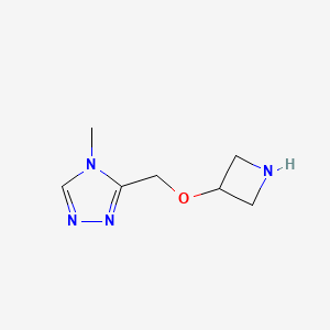 molecular formula C7H12N4O B15275804 3-[(Azetidin-3-yloxy)methyl]-4-methyl-4H-1,2,4-triazole 