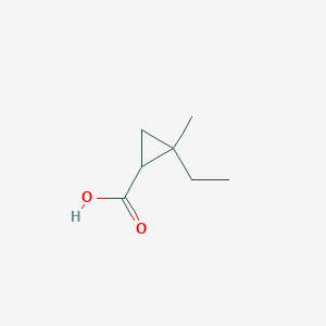 molecular formula C7H12O2 B1527581 2-乙基-2-甲基环丙烷-1-羧酸 CAS No. 28034-84-6
